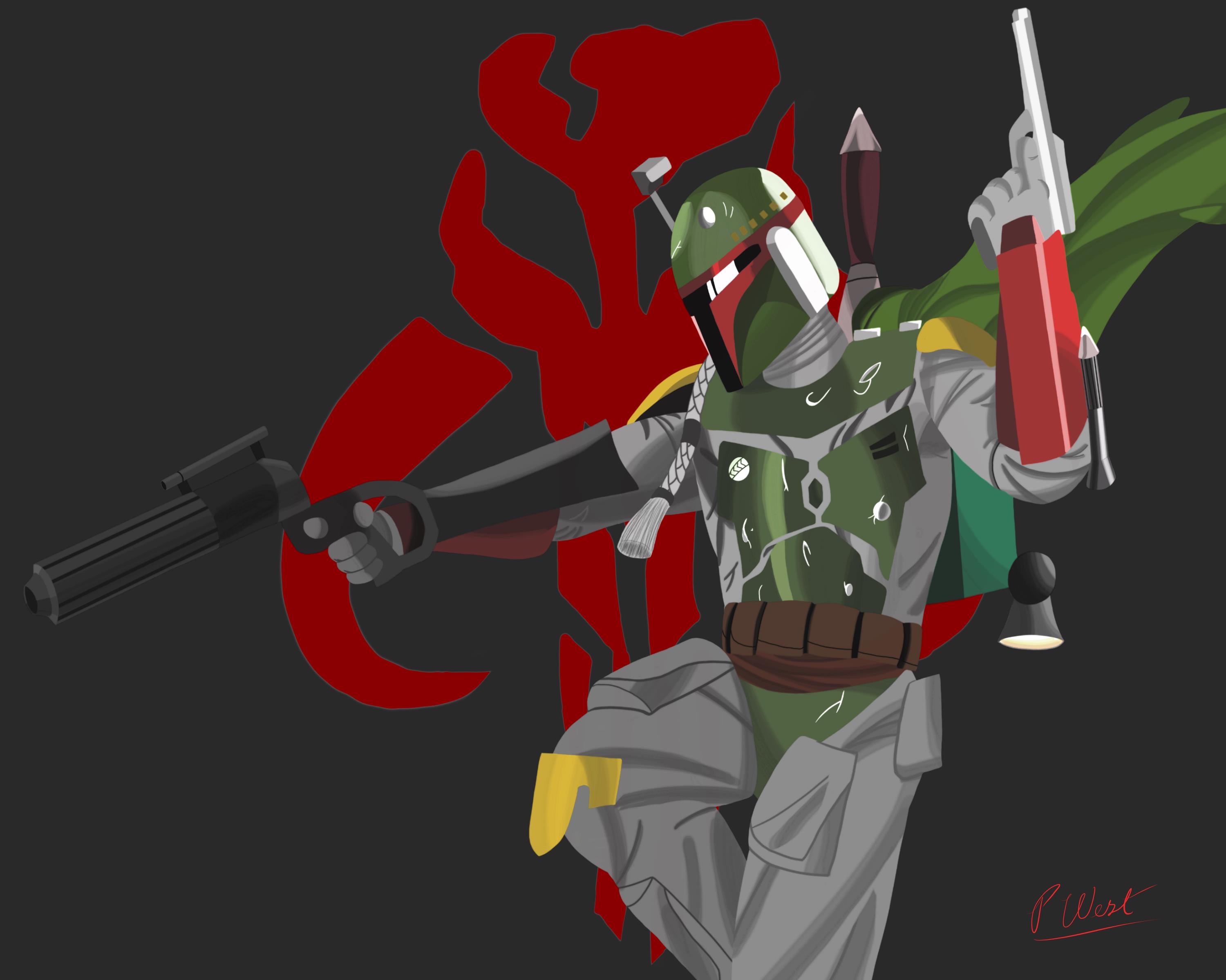 This is a print of Boba Fett